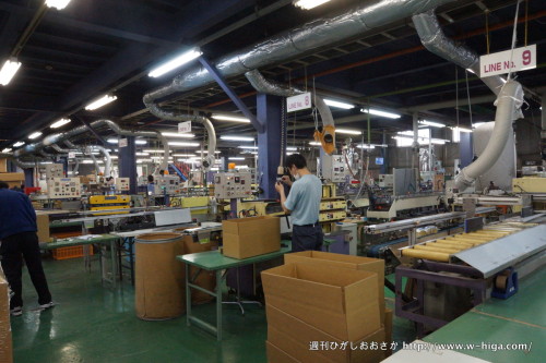 とても整理整頓された八尾工場。品質に対する意識の高さの表れ