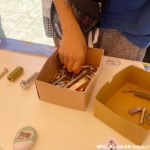 ねじ探しは新競技。お題通りの
ボルトを箱の中から見つけ出します。1位は圧倒的速さだった11秒の「ともたか」さん。