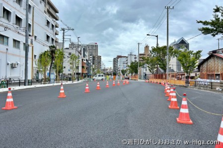 アスファルトがきれいに。