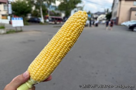 京都ラグビーチャンネルさんは毎日1本生とうもろこしを食べていました。